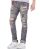Red Bridge Herren Ripped Biker Skinny Röhrenjeans Jeans Pants Denim Grau W30 L34