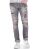 Red Bridge Herren Ripped Biker Skinny Röhrenjeans Jeans Pants Denim Grau W30 L34