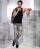 Red Bridge Herren Ripped Biker Skinny Röhrenjeans Jeans Pants Denim Grau W30 L34