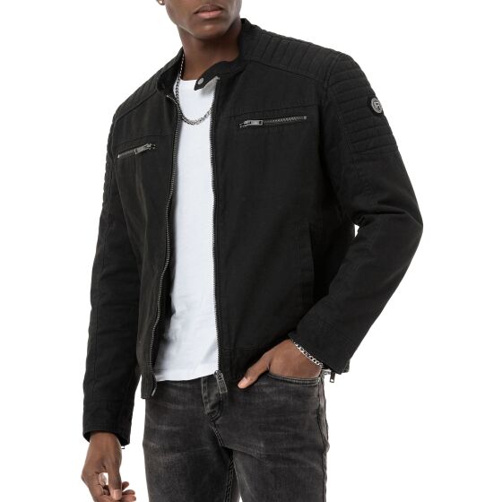 Red Bridge Herren Jacke Bikerjacke Baumwolle Schwarz XL