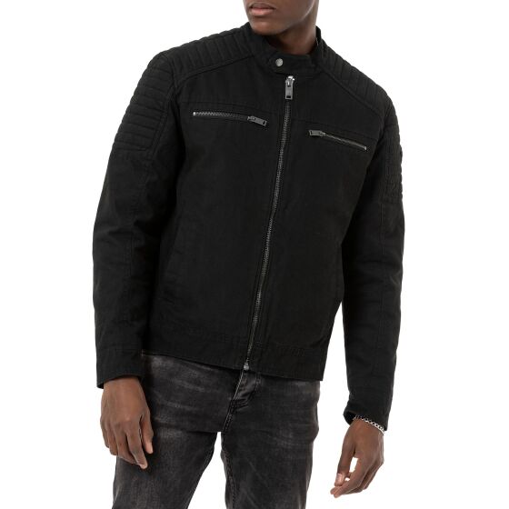 Red Bridge Herren Jacke Bikerjacke Baumwolle Schwarz XL