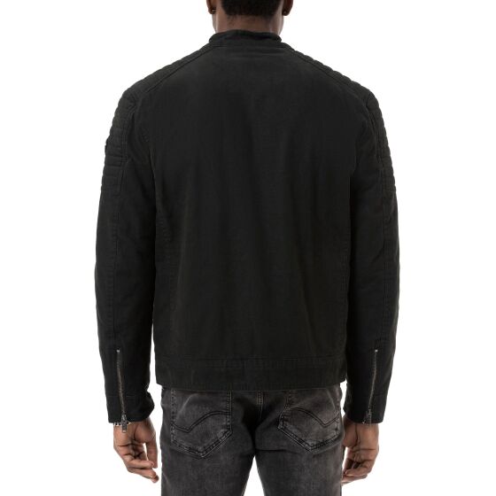 Red Bridge Herren Jacke Bikerjacke Baumwolle Schwarz XL