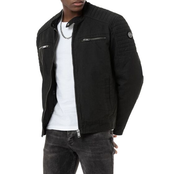 Red Bridge Mens Biker Jacket  Black XL