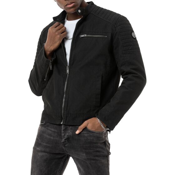Red Bridge Mens Biker Jacket  Black XL