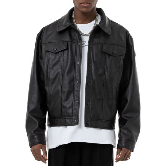 Red Bridge Mens Leather Bomber Jacket