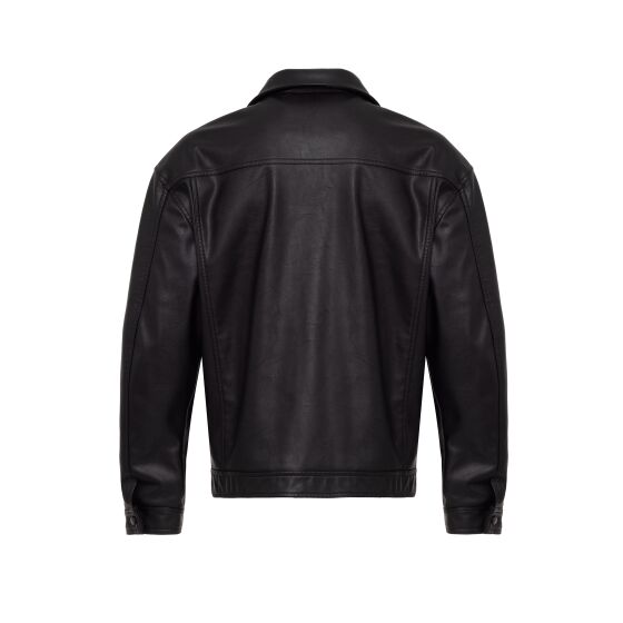 Red Bridge Mens Leather Bomber Jacket Black M