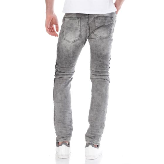 Red Bridge Herren Biker Skinny Röhrenjeans Jeans Pants Denim Grau