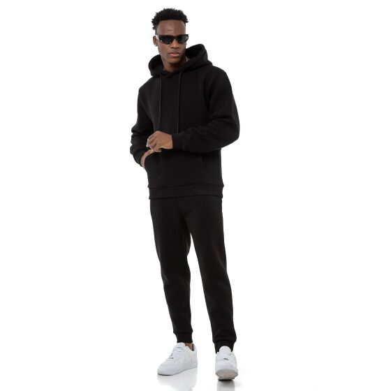 Red Bridge Mens Sweat Suit Sweat Suit Set Hoodie Pants Premium Loose-Fit Black M