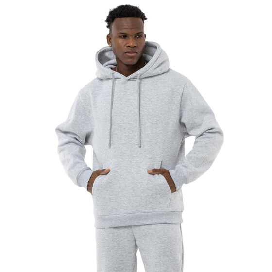 Red Bridge Mens Sweat Suit Sweat Suit Set Hoodie Pants Premium Loose-Fit Greymelange M