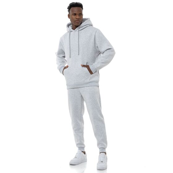 Sweat Suit Set Hoodie Hose Premium Loose-Fit Graumelange M