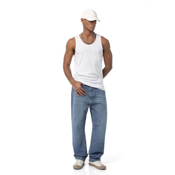 Red Bridge Mens Baggy Straight Fit Jeans