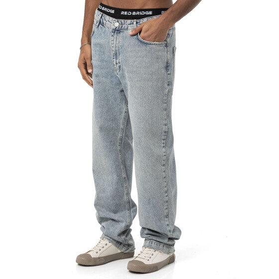 Red Bridge Mens Baggy Straight Fit Jeans