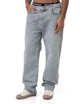 Red Bridge Mens Baggy Straight Fit Jeans