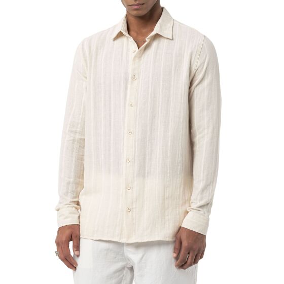 Red Bridge Mens Shirt Long Sleeve Linen Shirt