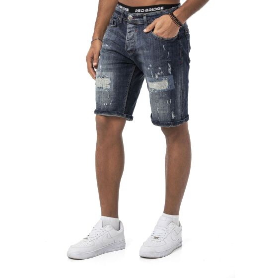 Red Bridge Herren Jeans Shorts Kurze Hose Denim Distressed Basic