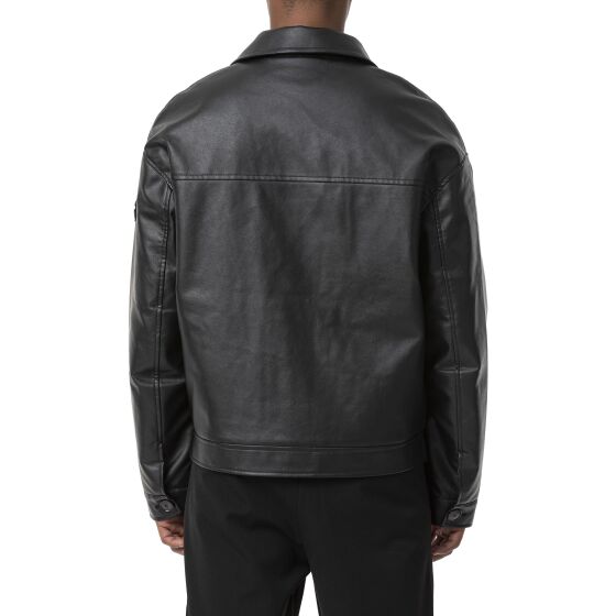 Red Bridge Herren Oversize Button Leder Biker Jacke