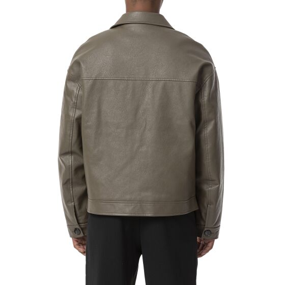 Red Bridge Herren Oversize Button Leder Biker Jacke