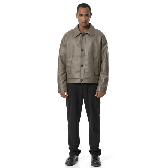 Red Bridge Herren Oversize Button Leder Biker Jacke