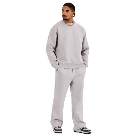 Red Bridge Mens Oversize Sweatshirt & Loose Fit Sweatpants Set - Comfortable Two-piece leisure and sports outfit
