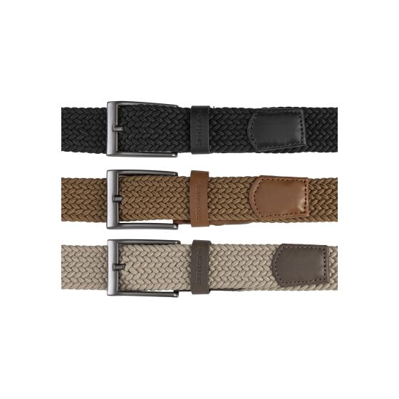 Red Bridge Elastischer Flechtgürtel Set – 3er Pack Herren Stretchgürtel mit Metallschnalle – Flexible & Bequeme Passform für Freizeit & Business