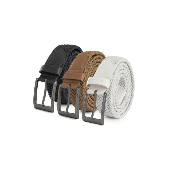 Red Bridge Elastischer Flechtgürtel Set – 3er Pack Herren Stretchgürtel mit Metallschnalle – Flexible & Bequeme Passform für Freizeit & Business