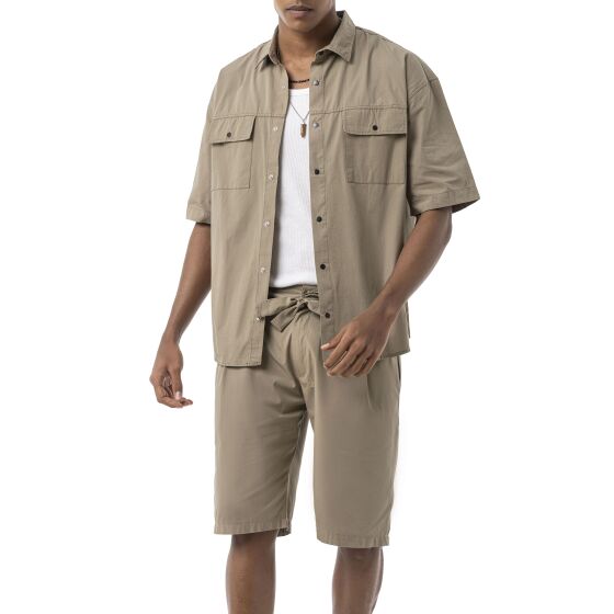 Red Bridge by Spruce Herren Kurzarm Hemd & Bermuda Shorts Set