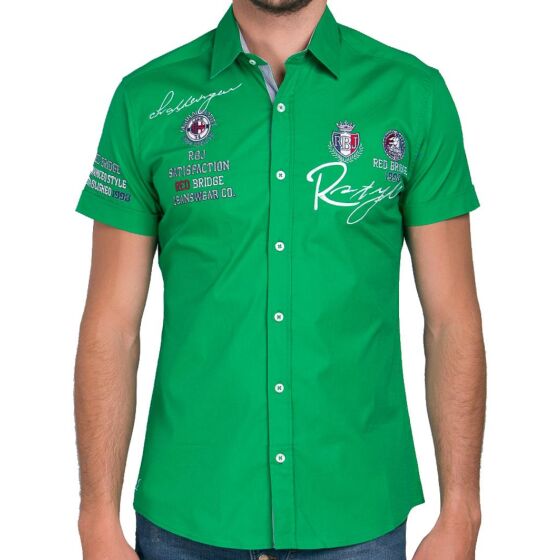 Red Bridge Herren R-Style Design Slim Fit kurzarm Hemd grün 3XL