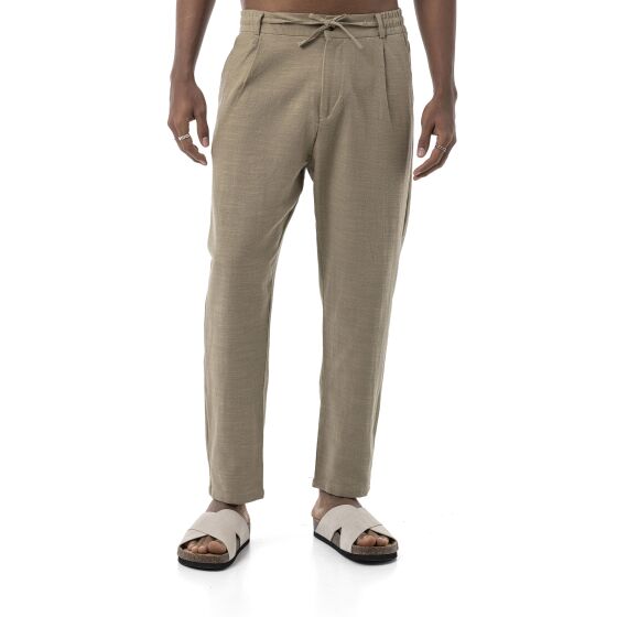 Red Bridge by Spruce Herren Leinenhose – Bequeme Knöchellange Freizeithose mit Kordelzug