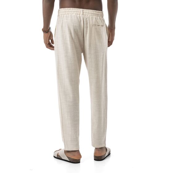 Red Bridge by Spruce Herren Leinenhose – Bequeme Knöchellange Freizeithose mit Kordelzug
