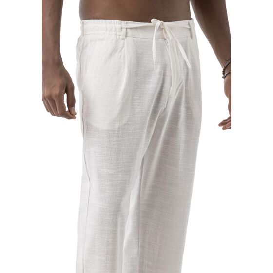 Red Bridge by Spruce Herren Leinenhose – Bequeme Knöchellange Freizeithose mit Kordelzug