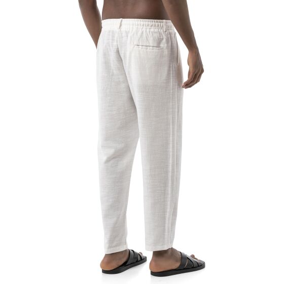 Red Bridge by Spruce Herren Leinenhose – Bequeme Knöchellange Freizeithose mit Kordelzug