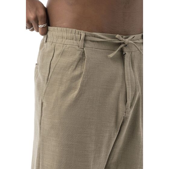 Red Bridge by Spruce Herren Leinenhose – Bequeme Knöchellange Freizeithose mit Kordelzug