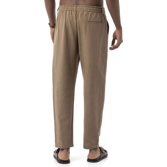 Red Bridge by Spruce Herren Leinenhose – Bequeme Knöchellange Freizeithose mit Kordelzug