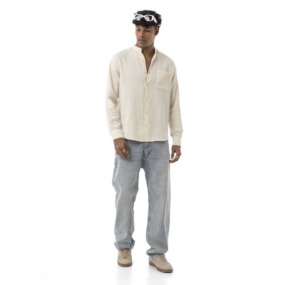 Red Bridge by Spruce Mens Linen Shirt with Buttons, Comfortable Cut