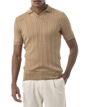 Red Bridge by Tarz Cool Mens Polo Shirt with Knitted...