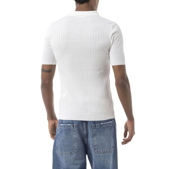 Red Bridge by Tarz Cool Mens Knitted Polo Shirt with Button Placket - Short Sleeve Retro Summer Look