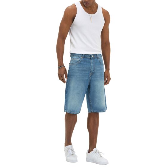 Red Bridge by Denim House Mens Baggy Jeans Shorts in a vintage Look - Wide Fit, 5-Pocket Bermuda denim Trousers for Summer