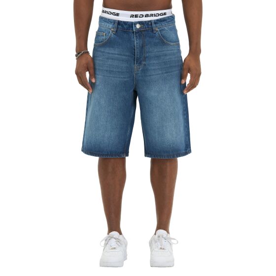 Red Bridge by Denim House Mens Baggy Jeans Shorts in a vintage Look - Wide Fit, 5-Pocket Bermuda denim Trousers for Summer