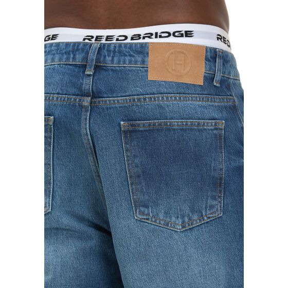 Red Bridge by Denim House Mens Baggy Jeans Shorts in a vintage Look - Wide Fit, 5-Pocket Bermuda denim Trousers for Summer