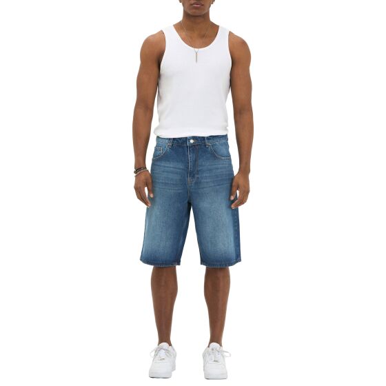 Red Bridge by Denim House Mens Baggy Jeans Shorts in a vintage Look - Wide Fit, 5-Pocket Bermuda denim Trousers for Summer