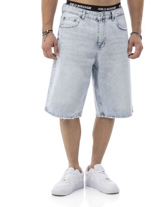 Red Bridge by Denim House Mens Baggy Jeans Shorts in a...