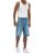 Red Bridge by Denim House Mens Baggy Jeans Shorts in a vintage Look - Wide Fit, 5-Pocket Bermuda denim Trousers for Summer