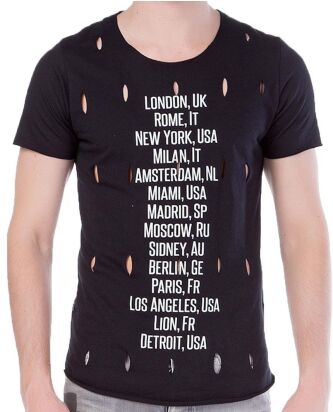 Red Bridge Herren World Travel T-Shirt schwarz