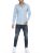 Red Bridge Mens Basic Design Slim Fit Long Sleeve Shirt Light Blue 2XL