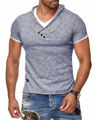 Red Bridge Mens Super Slim Fit Casual Shirt V-Neck...