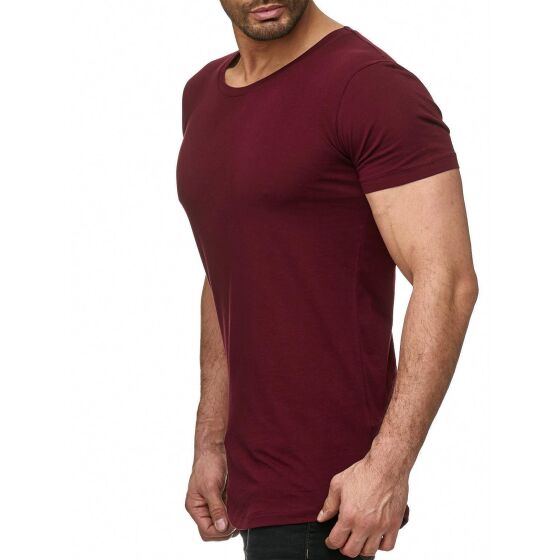 Red Bridge Herren Basic Oversized T-Shirt bordeaux