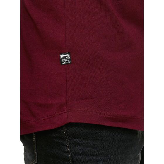 Red Bridge Mens Basic Oversized T-Shirt bordeaux
