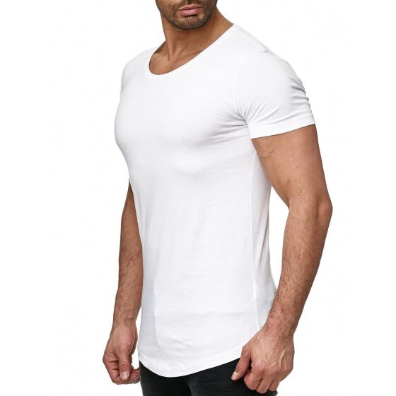 Red Bridge Mens Basic Oversized T-Shirt white