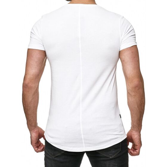 Red Bridge Mens Basic Oversized T-Shirt white