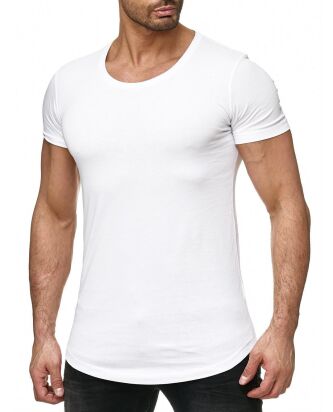 Red Bridge Mens Basic Oversized T-Shirt white
